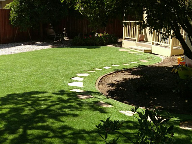 Synthetic Lawn Lake Mary Florida Landscape Rock Backyard